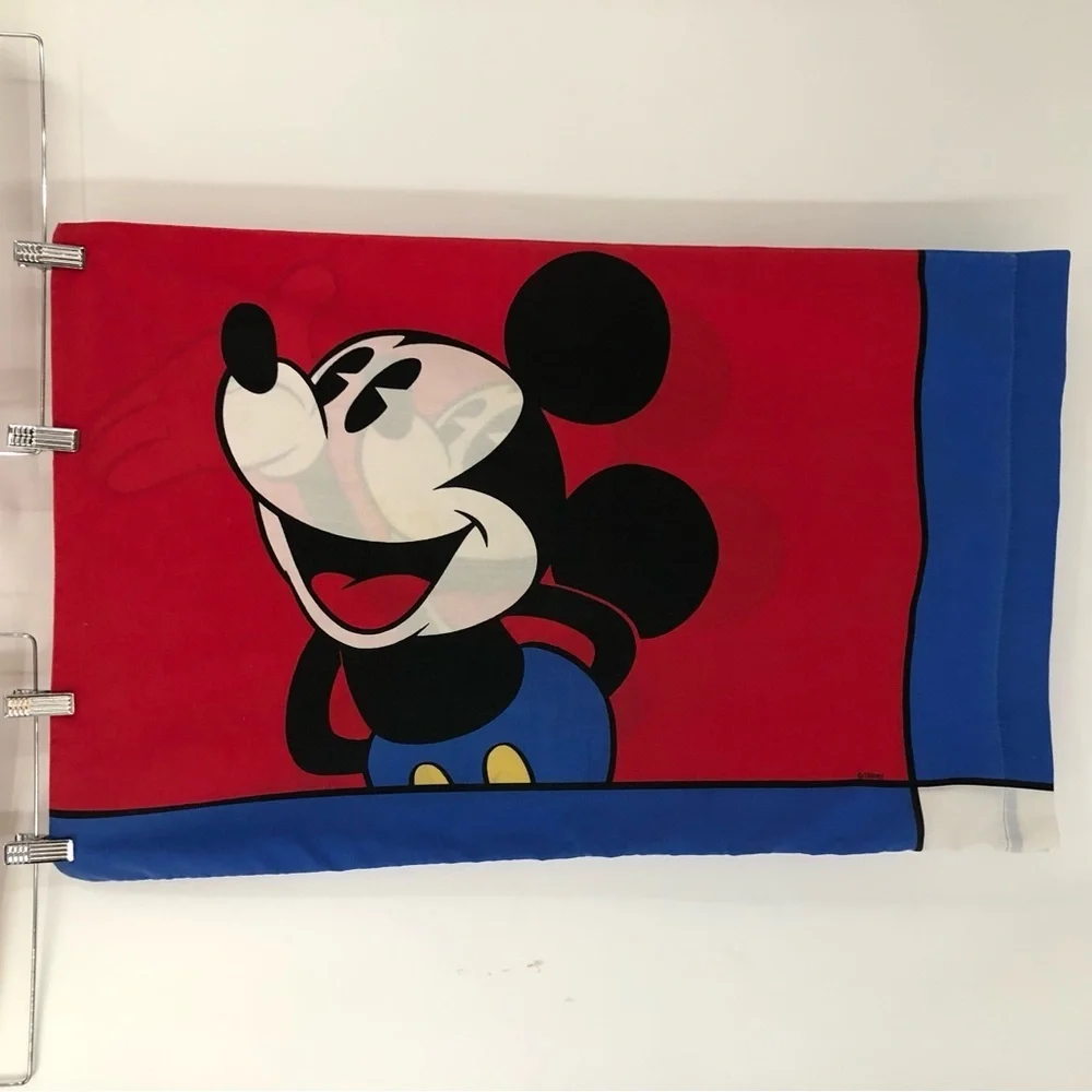 Vintage Mickey Mouse Standard Size Pillowcase red blue
